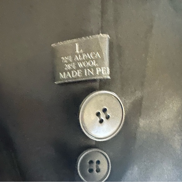 Tom James Alpaca and Wool Men's Classic Black Military Jacket large - Picture 10 of 11